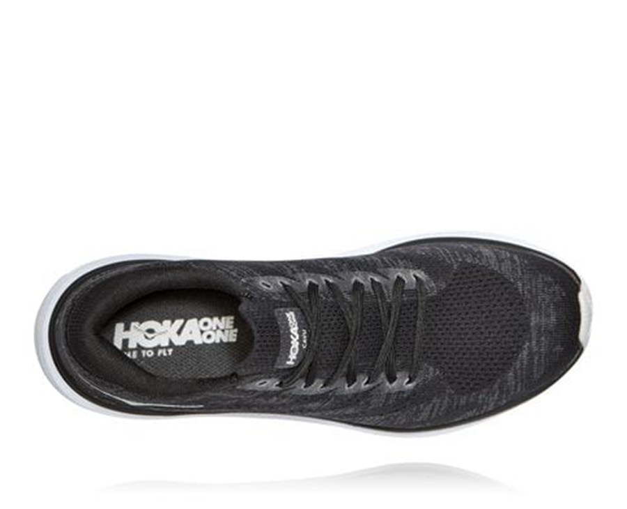 Hoka One One Running Shoes Mens Black/White - Cavu 3 - 62940CTPN